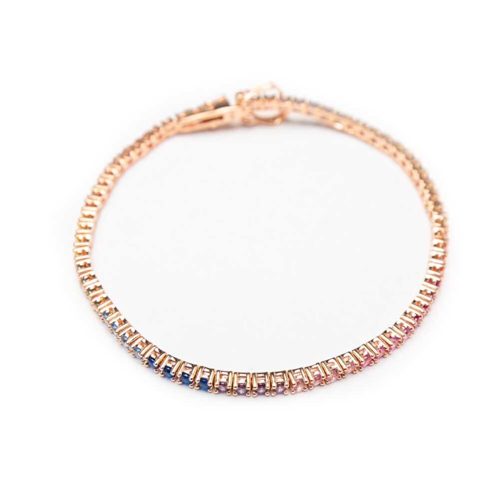 ROSE GOLD PLATED RAINBOW BRACLELET