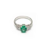 Emerald And Diamond Ring