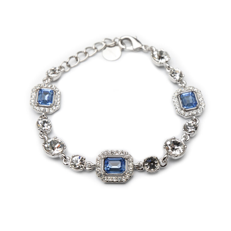 Bracelet With Blue Zircons