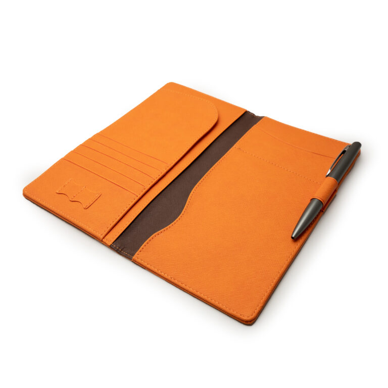 Travel Wallet With Pen Orange