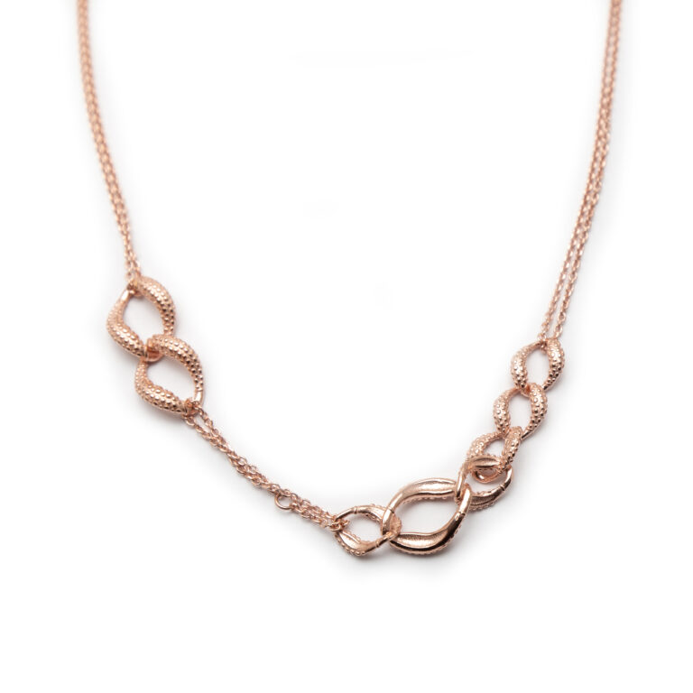 Silver 925 Rose Gold Plated Necklace