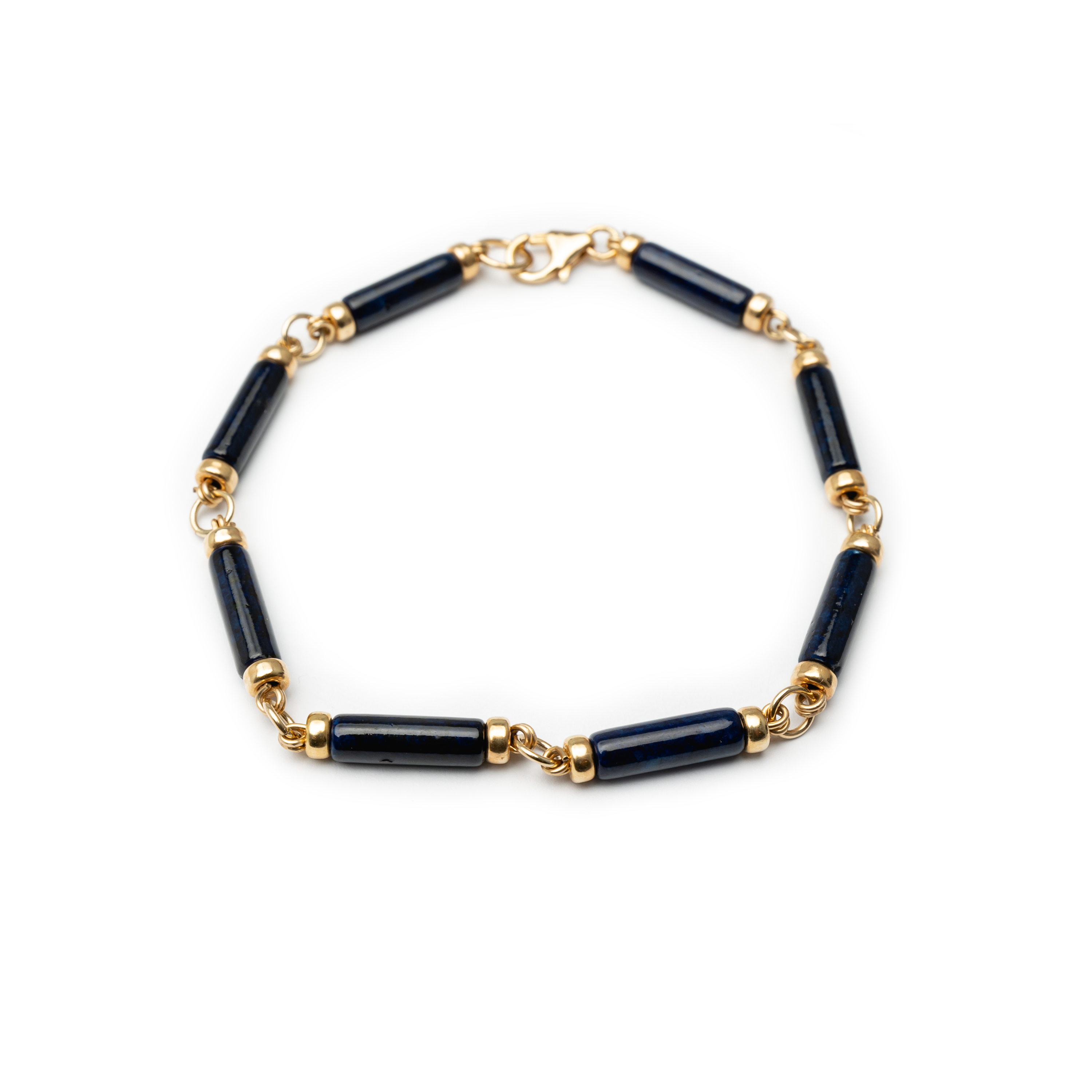 Silver 925 Gold Plated Black Agate Bracelet. – Vascas Jewellers