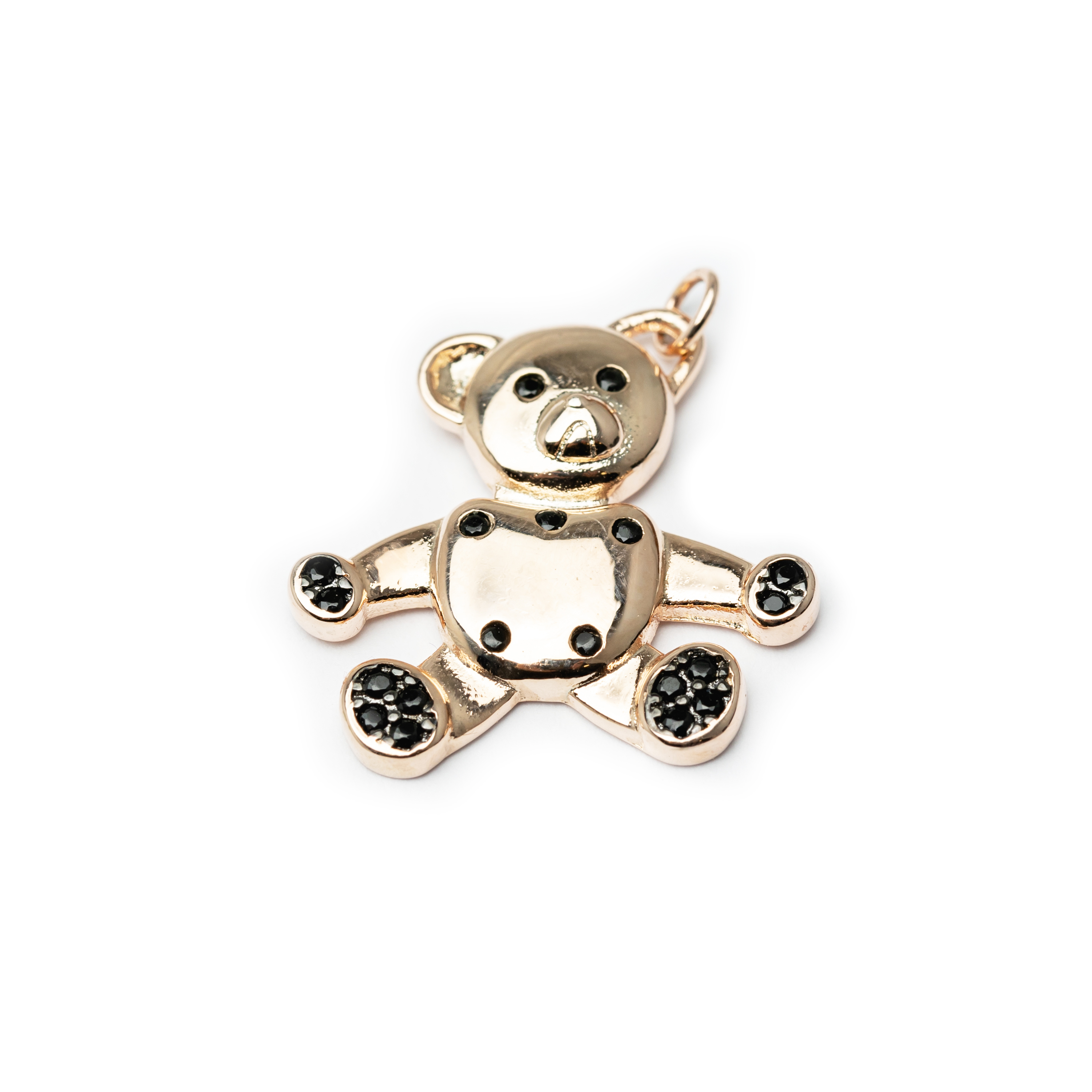 Silver 925, Rose Gold Plated Teddy Bear Peandnt.