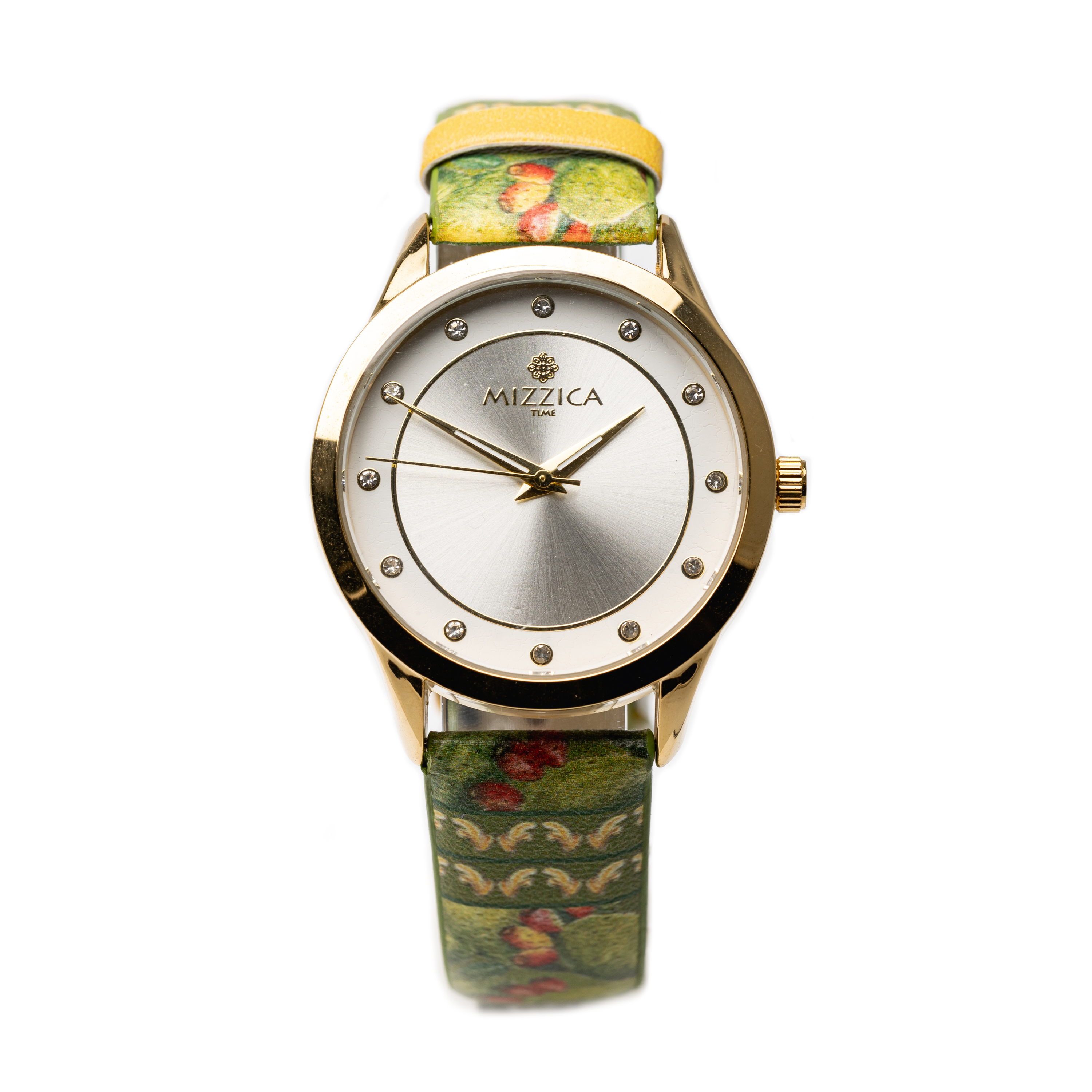 Colourful Designed Watch Steel Gold Plated .