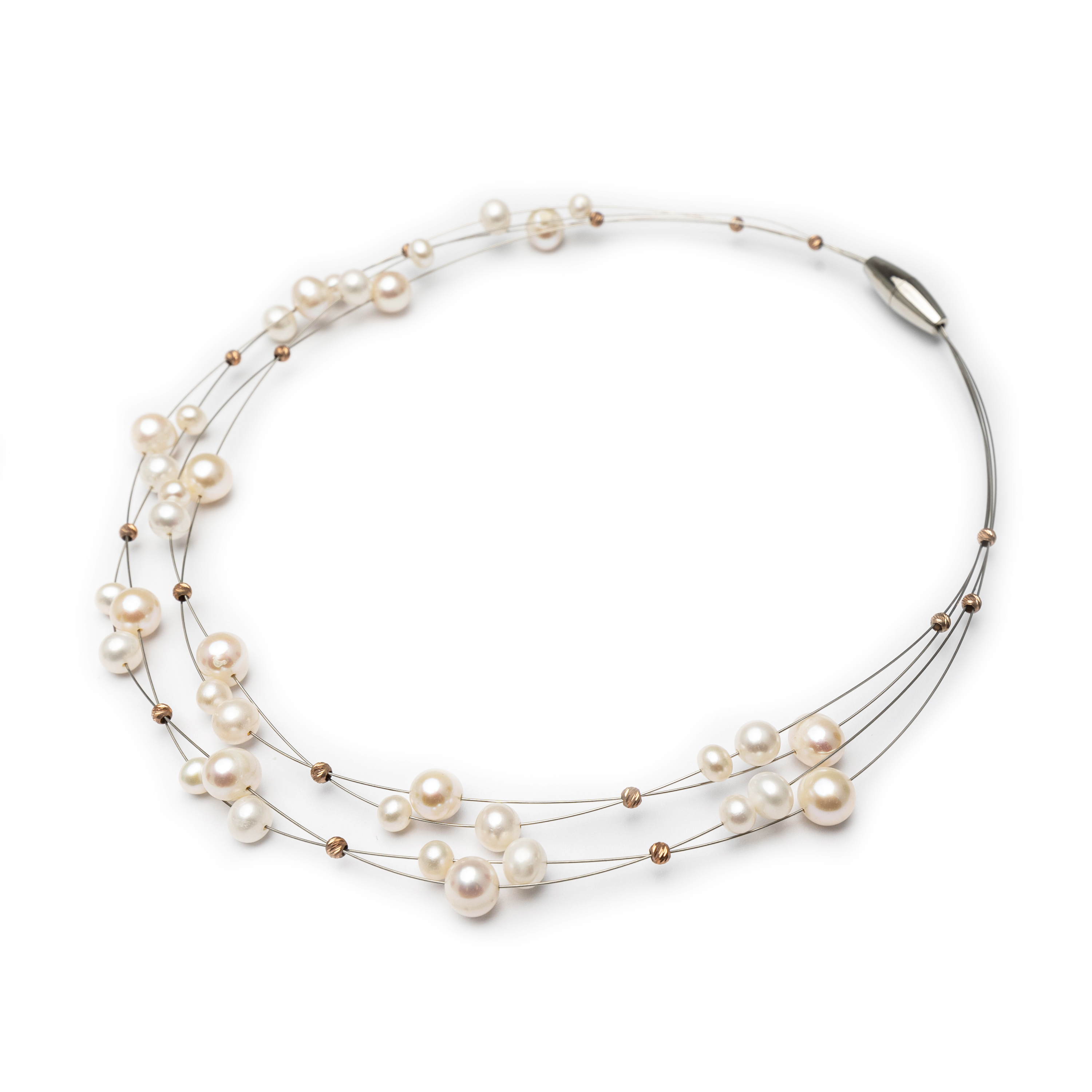Silver 925 Fresh Water Pearl Collier.