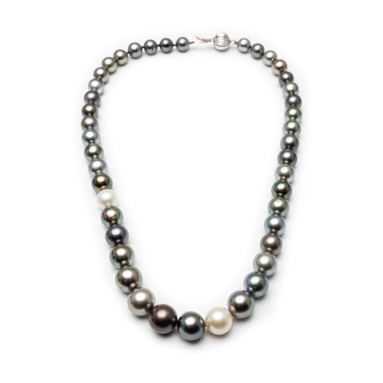 Large Tahitian And South Sea Pearl Collier.