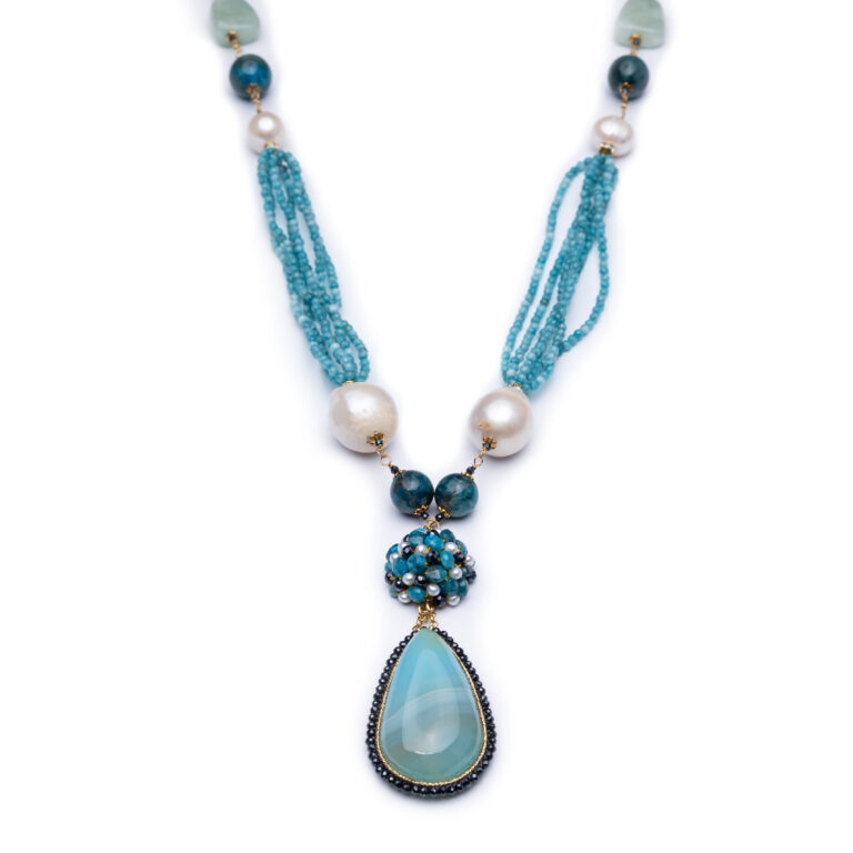 Blue Natural Stone Necklace