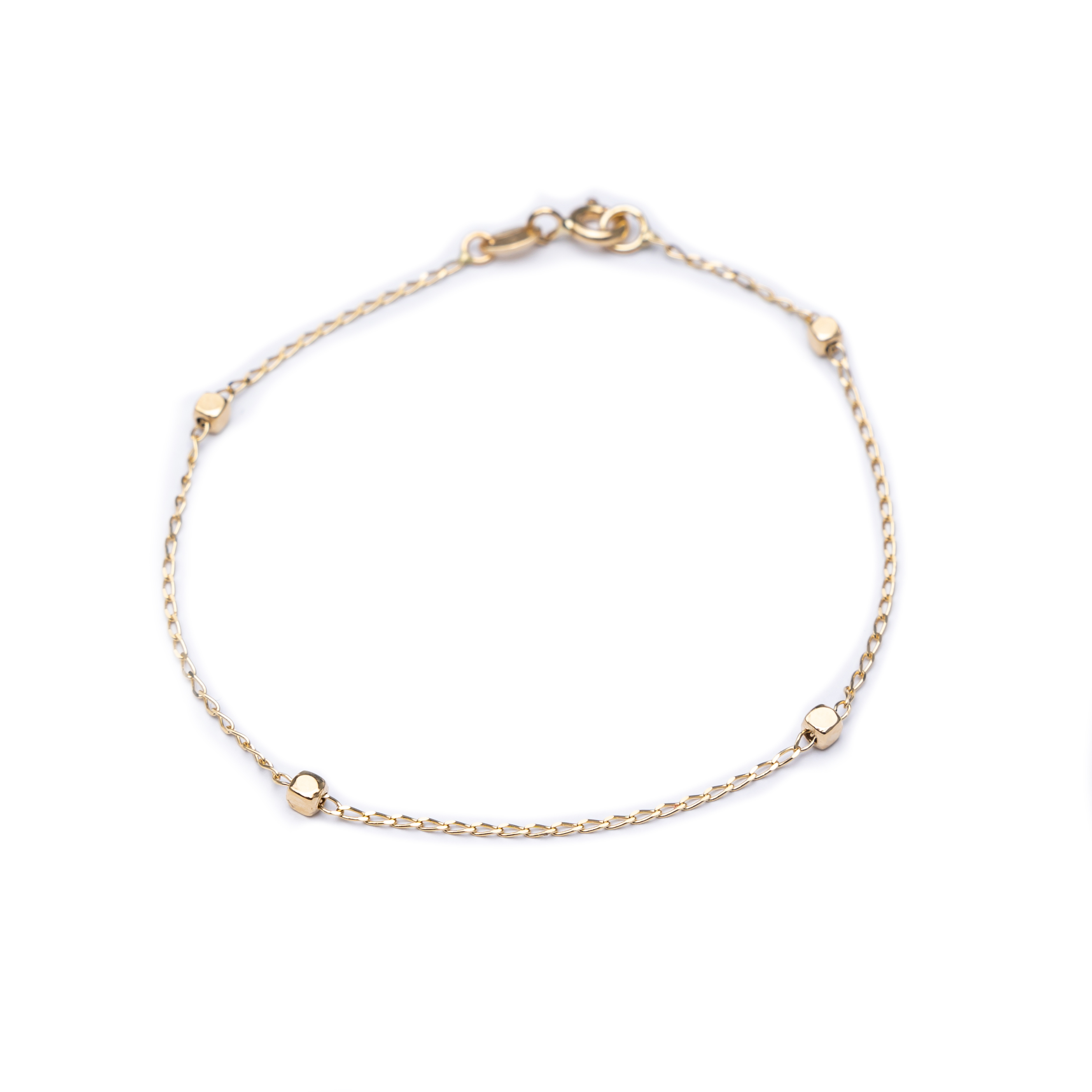 Yellow Gold Beeded Bracelet – Vascas Jewellers